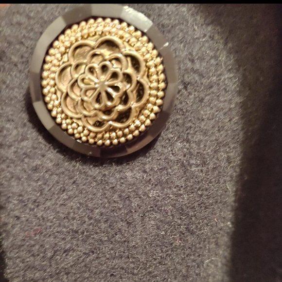 Petite Sophisticate Black Women's Double layered Trench Coat - Picture 5 of 8